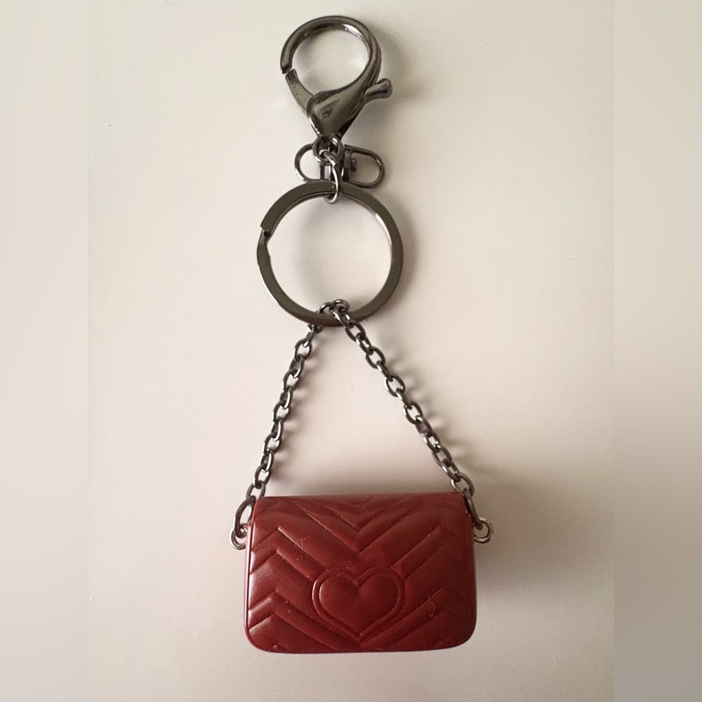 Fashion Mini Bag Keychain/ Bagcharm with Gold Logo - Picture 3 of 3
